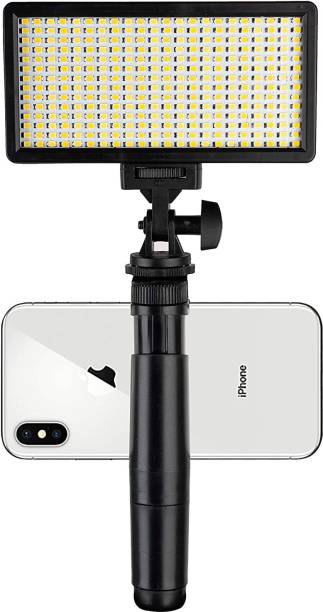 OSAKA Bi-Color Dimmable LED Video Light OS-LED-308 Pocket LED with F Bracket Smart Rig Filmmaker Grip Tripod Mount with F750 Battery 8000 mAh and Fast Charger Flash
