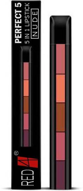RED4 Perfect 5 ( 5 in 1 lipstick ) Sensation tower matte lipsticks combo set pack (1)