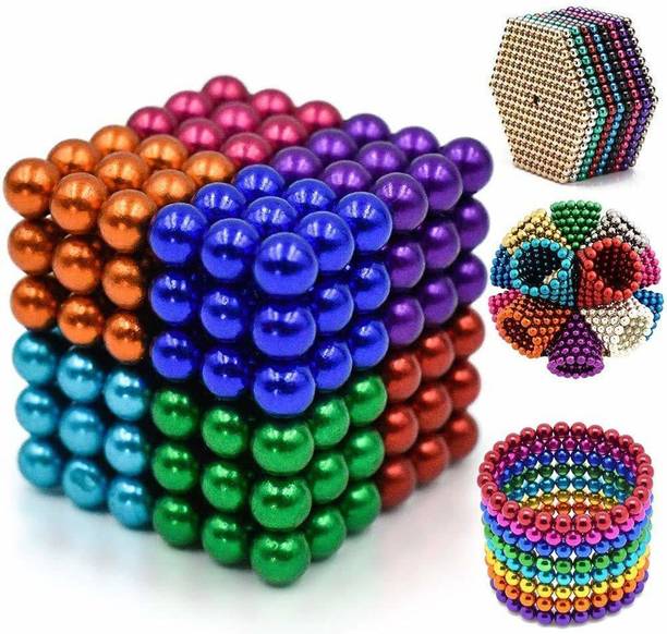 Kaizen Enterprises Balls for Kids Magnetic Stainless Steel Solid Toy 216 Pcs 5MM 8 Colors Magnets Educational Toys 12 Years Old Home Office Decoration & Stress Relief Megnatic Magic