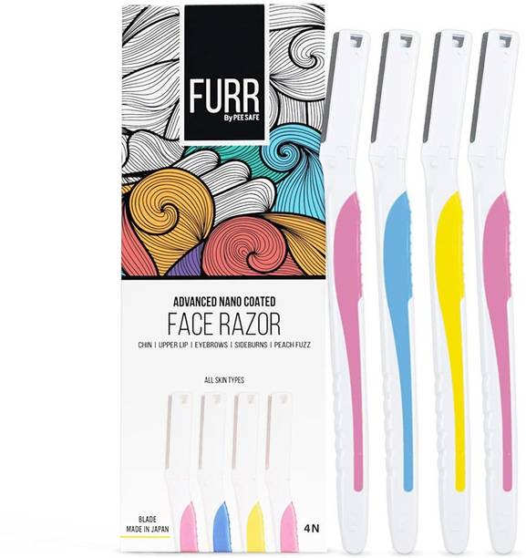 FURR By Pee Safe Facial Razor For Women | For An Effortless & Safe Shave Experience | Each Can Be Used Up to 5 Times