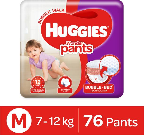 Huggies Wonder Pants with Bubble Bed Technology Diapers - M