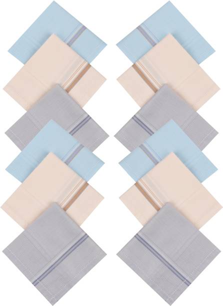 Solo Men's Cotton Handkerchiefs (Multi-color) Pack of 12 ["Multicolor"] Handkerchief