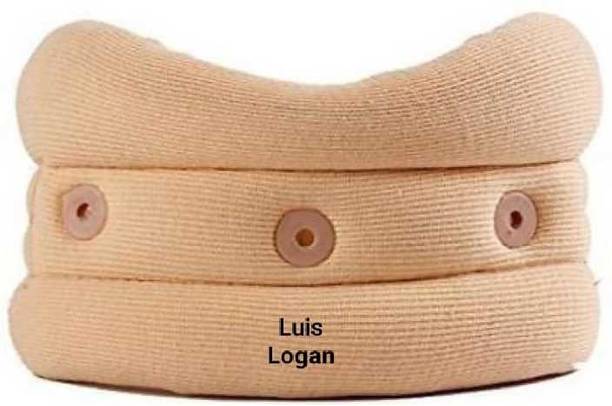 LUIS LOGAN Soft Cervical Collar Adjustable Neck brace Relieves Pain (Beige,M) Neck Support