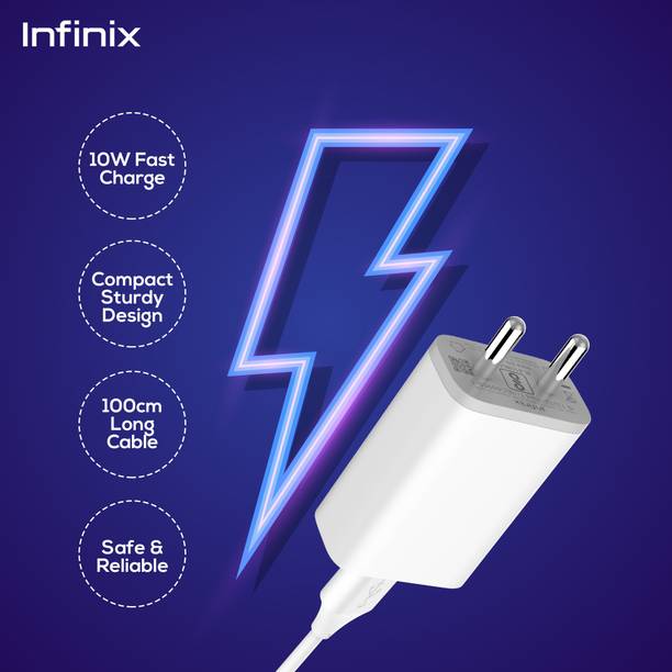 Infinix 10 W Quick Charge 2 A Mobile Charger with Detachable Cable