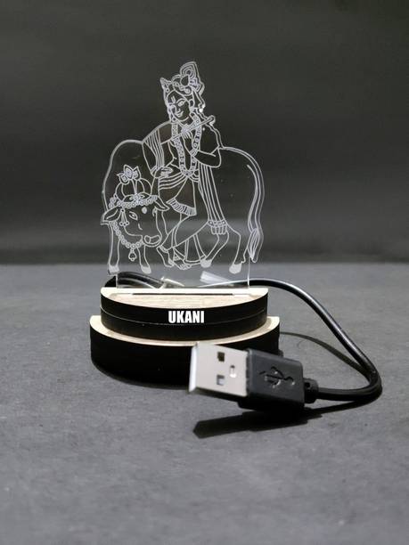 UKANI 3D USB GOD KRISHNA Night Lamp for Car/Office/Desktop/Gift/T