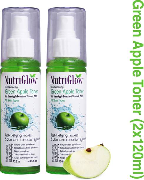 NutriGlow Green Apple Toner With Green Apple Extract and Vitamin A, C & E Men & Women