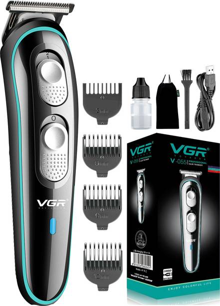 VGR V-055 Professional Hair Trimmer Trimmer 120 min  Runtime 4 Length Settings