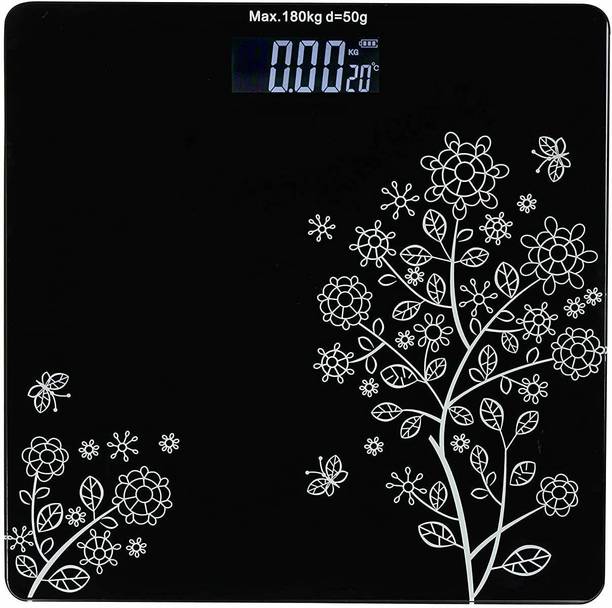 STARKENDY star kendy Electronic Thick Tempered Glass LCD Display Digital Personal Bathroom Health Body Weight Weighing Scales For Body Weight, weight machine for human body (Black) Weighing Scale