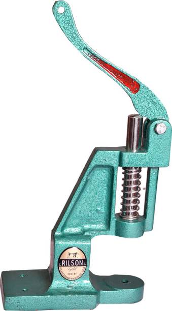 Rilson Cast Iron Fabric Button Making/Pressing/Moulding Machine with 2 Steel dyes.