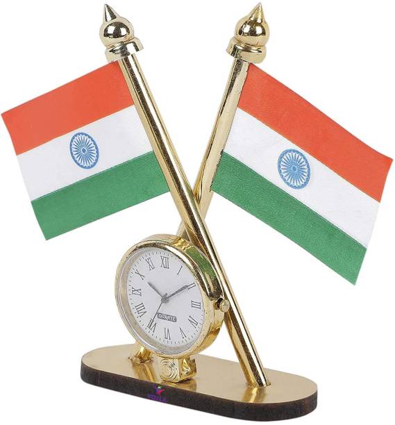 VOILA Indian Flags For Car Dashboard Decoration Double Sided Wind Car Dashboard Flag Flag