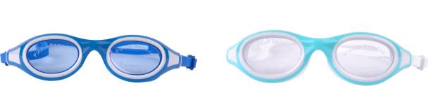 Portia Swimming Anti Fog Googles (Unisex) Light BLue Dark Blue Swimming Goggles