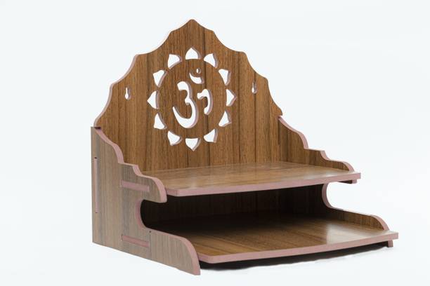Rudrax Art and Craft Wooden Temple Beautiful Plywood Pooja Mandir Engineered Wood Home Temple