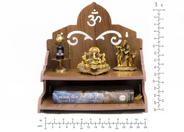 Rudrax Home Temple Wall Hanging Product Engineered Wood Home TempleWooden Singhasan Temple for god. Engineered Wood Home Temple