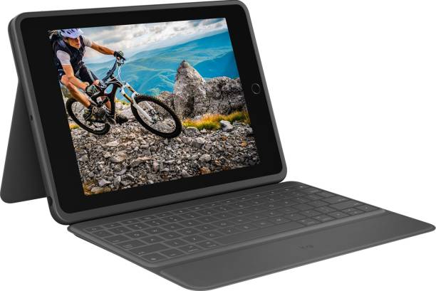 Logitech Rugged Folio, Smart Connector and Durable Spill-Proof Keyboard, 25.91 cm (10.2") Bluetooth Tablet Keyboard