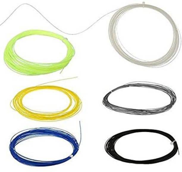 Swa Mi Badminton Racket String (Wire) Pack of 6 0.69 Badminton String - 10 m