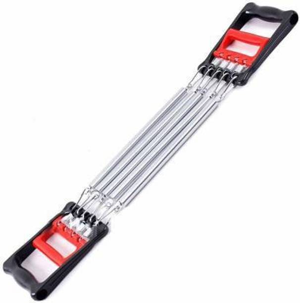 WOLBLIX 2 in 1 Chest Expander with Steel Springs Exerciser Hand Gripper Resistance Tube Resistance Tube