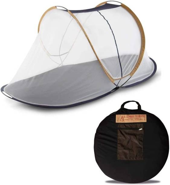 घुराबा Single Bed Mosquito Net (7.5ft) (Premium Quality) कॉटन के लिए बनाया गया मॉस्कीटो नेट