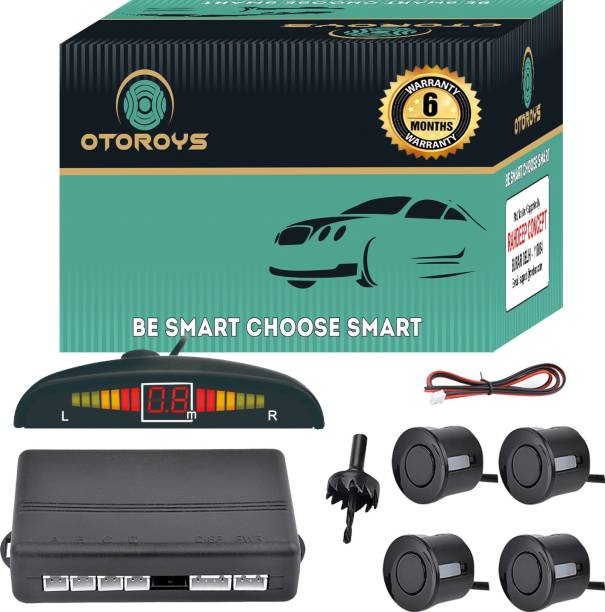 Otoroys Buzzer and Ultrasonic Reverse Parking Auto Radar Detectors (Black) Car Reverse Parking Sensor with LED Display, Parking Sensor