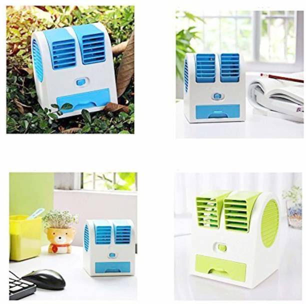 IMMUTABLE Dual Bladeless Small Mini Portable air Cooler (Multicolour) L39 PORTABLE COOLER WITH COOLING BALLS G50 USB Cable