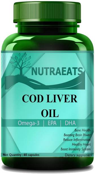 NutraEats COD Liver Oil with Essential Fatty Acid Omega 3, Vitamin A & D
