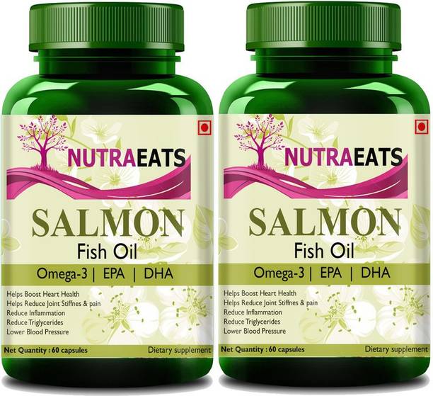 NutraEats Salmon Fish Oil 1000mg Capsule for Men & for Women (Pack Of 2)