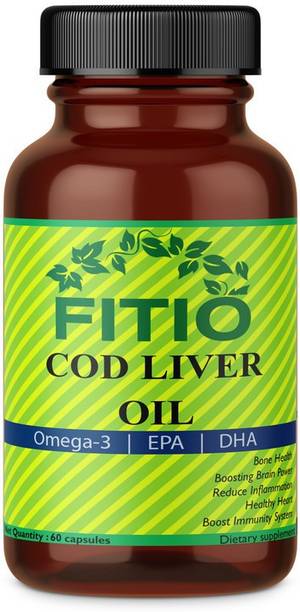 FITIO Nutrition Cod Liver Oil Capsules | for Immunity Ultra