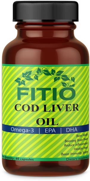 FITIO Nutrition Cod Liver Oil Capsules | for Immunity Premium Premium