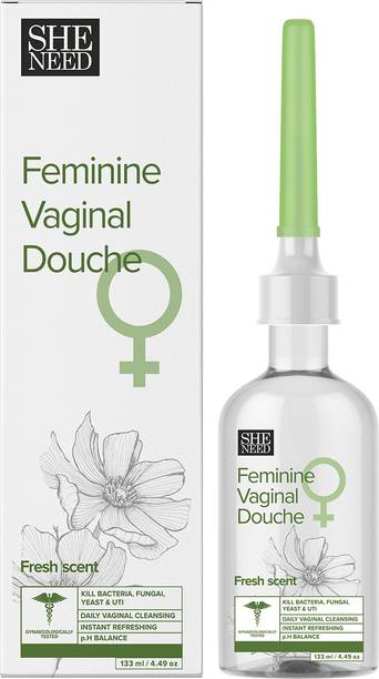 SheNeed Feminine Vaginal Douche-Fresh Scent- With Ph-3.5. Daily Vaginal Cleansing And Protection From UTI, Fungus & Yeast - 133 ML Intimate Wash