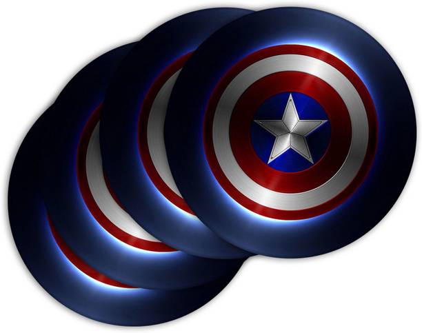 Ashvah Round Medium Density Fibreboard Coaster Set