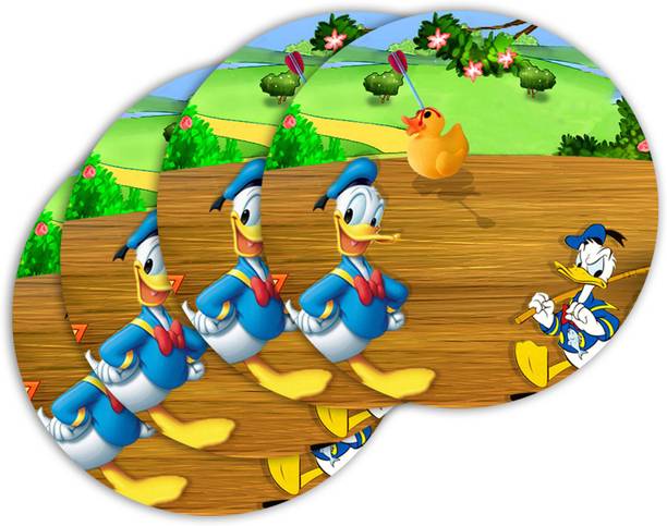 Ashvah Round Medium Density Fibreboard Coaster Set