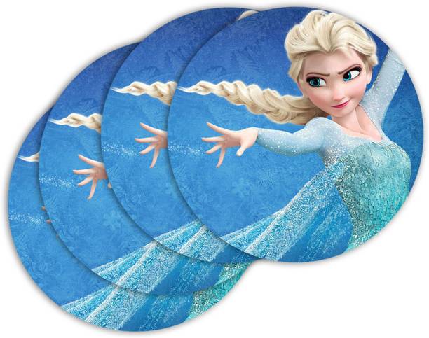 Ashvah Round Medium Density Fibreboard Coaster Set