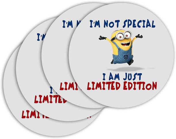 Ashvah Round Medium Density Fibreboard Coaster Set