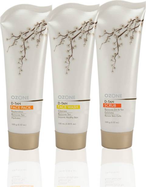 OZONE Anti Tan Face Care Combo - (Face Wash, Face Pack & Face Scrub)