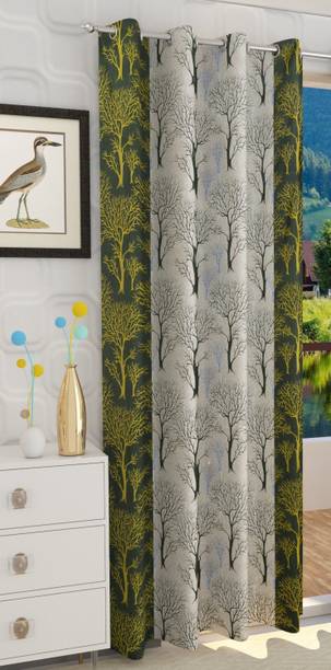 BELLA TRUE 213 cm (7 ft) Polyester Semi Transparent Door Curtain Single Curtain