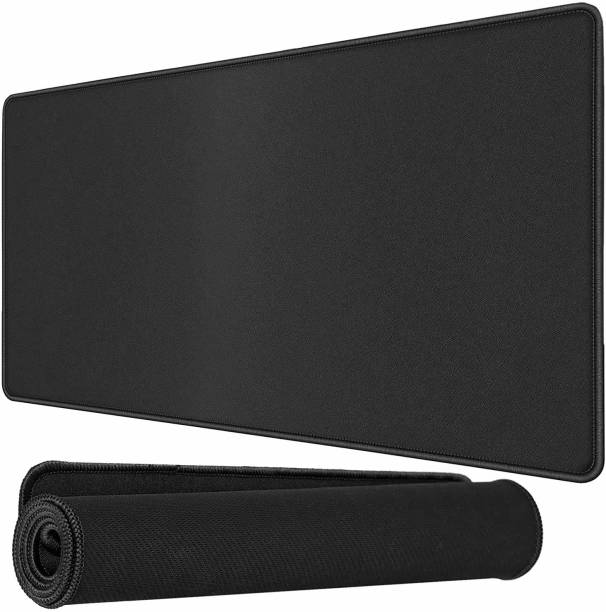 coolcold Large Size (600mm x 300mm x 2mm) Extended Gaming Mouse Pad with Stitched Embroidery Edge, Premium-Textured Mouse Mat, Non-Slip Rubber Base Mousepad for Laptop/Computer- Black Mousepad