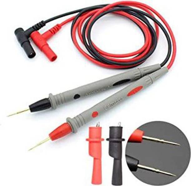 Republic 1000 Volt 20 Amp Universal Multimeter Lead Probes Plug Test Cable Wire Pen Thin Tip Needle for Multi Meter, Clamp Meter, Volt Meter, Electronic Work with Ultra Fine Imported High Quality Super Softer Anti freezing Silicon Probe Digital Multimeter
