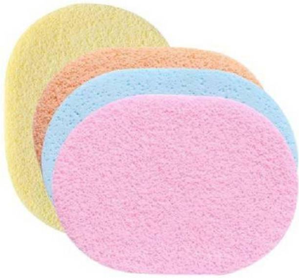 APPETINA 4 Pcs Soft Facial Bath Sponge Face Makeup Washable Cleaning Sponge Puff Exfoliator Scrub