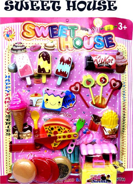 ANANYA SHOP Ice Cream Kandy KitKat Set Home Activity Play Toy Set Toys for Kids Kitchen Play Mini Fast Food Toy for Kids Multi Color Toys Girls & Boys Multi Color