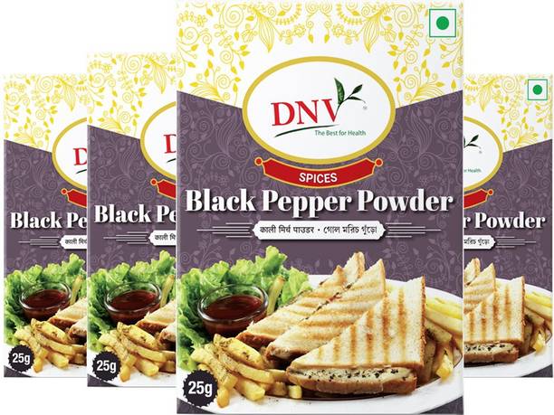 DNV Natural Black Pepper Powder Kali Mirch 25gm, Pack of 4