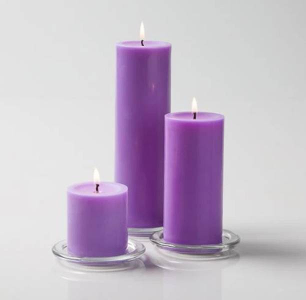 SAPI'S Smooth Scented Pillar Candle Pack of 3 with 75 Hours Burn Time Candle