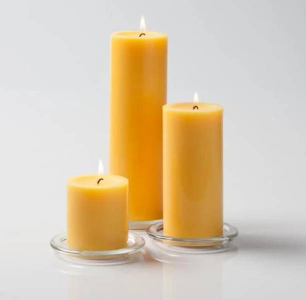 SAPI'S Smooth Scented Pillar Candle Pack of 3 with 75 Hours Burn Time Candle