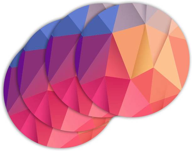 Ashvah Round Wood Coaster Set