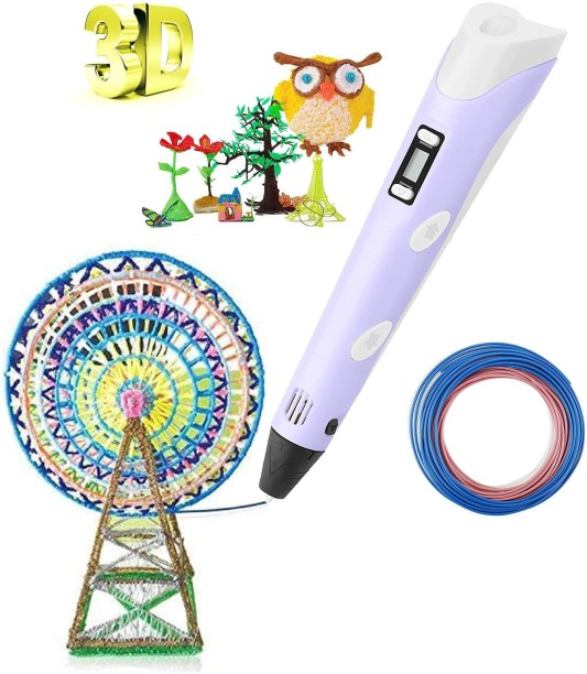 3D Pen for Kids and Adults as Christmas Gift Printing Drawing 3D Pen kit Swefly 3D Pen with 150 feet 15 Different Colors PLA Filament Refills 3 Glow LCD Display 3D Printer Drawing Stencils