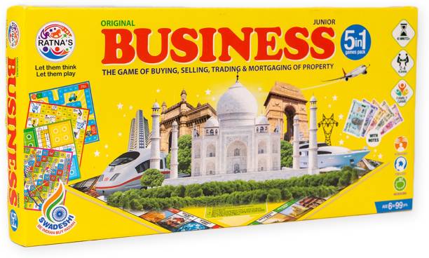 Ratnas Water Proof Business 5 in 1 with Notes, Enhace dealing skills (1233) Party & Fun Games Board Game