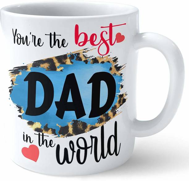 PRIDE STORE You are the best dad in the world Printed Cool Coffee | Gift for Dad, Father's Day and Coffee Lovers Ceramic Best Gift for Dad Coffee Ceramic Coffee 320 Ml Ceramic Coffee Mug