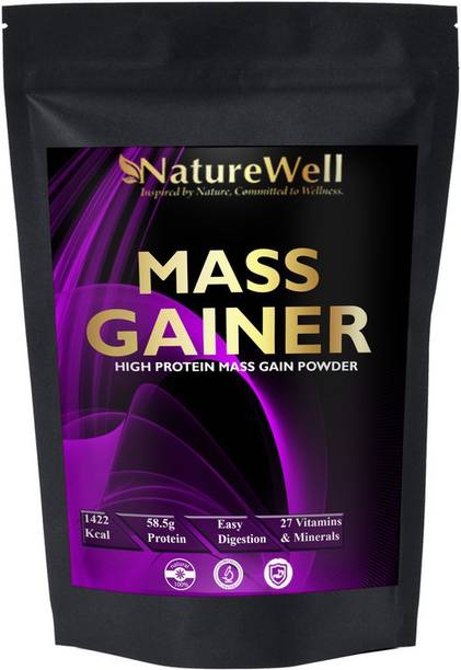 Naturewell Organics Real Mass Gainer Weight Gainers/Mass Gainers (Chocolate) MW761 Pro Weight Gainers/Mass Gainers