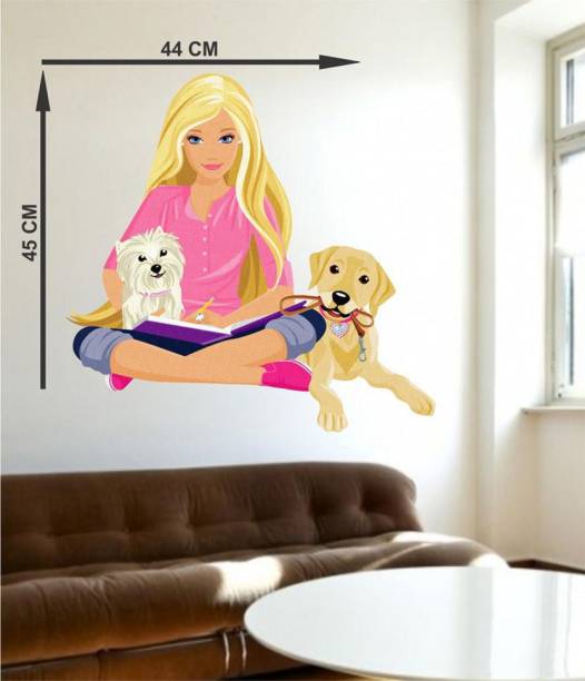 Approach home Decor 60 cm barbie doll wall sticker Size-44x45 cm Self Adhesive Sticker