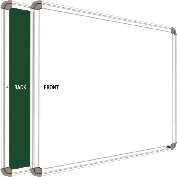 SRIRATNA 2X3 feet Whiteboard, One Side White Marker board and Reverse Side Green Chalk Board Surface Whiteboard White, Green board
