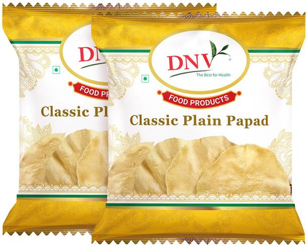 DNV Moong Udad Classic Plain Papad, 200gm Pack of 2 (Pack of 2)