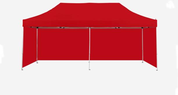 seven star decor Waterproof Foldable Canopy Tent|Covered & Easy Installation Tent|Red - 48 kg Fabric Gazebo